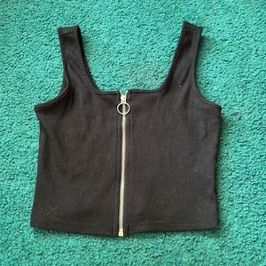 Black Zip Up Tank